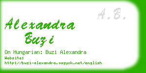 alexandra buzi business card